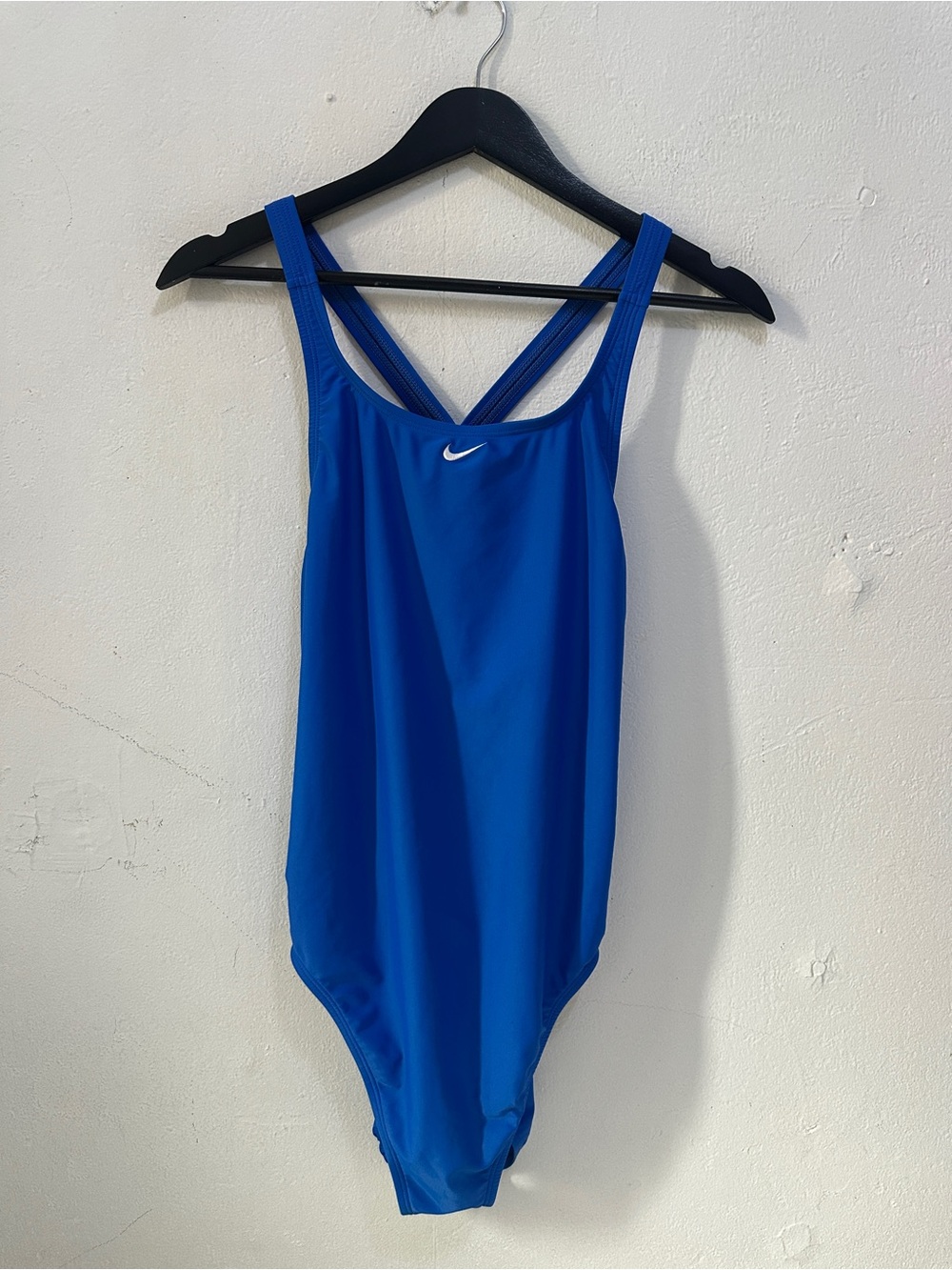Nike Women’s L One Piece Swimsuit Blue Racerback Athletic Size 14
